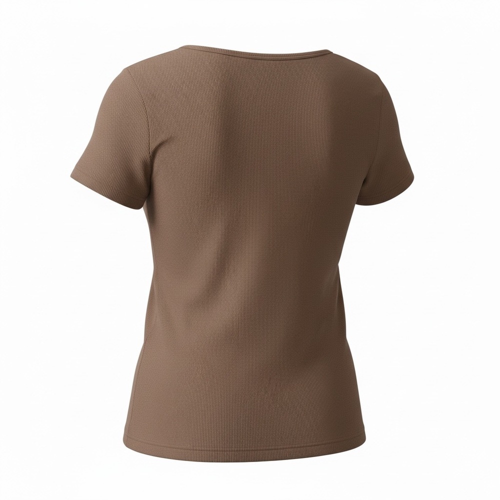 H&M Ribbed Button-Front Scoop Neck Top – XXL - Picture 2 of 6